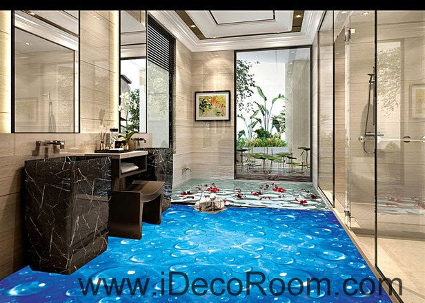 Blue Starry Night Sky Twinkle Star 00081 Floor Decals 3D Wallpaper Wall Mural Stickers Print Art Bathroom Decor Living Room Kitchen Waterproof Business Home Office Gift