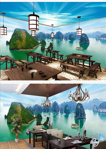 Image of Guilin landscape theme space entire room wallpaper wall mural decal IDCQW-000013