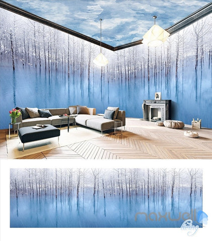 Image of Art woods theme space entire room wallpaper wall mural decal IDCQW-000021