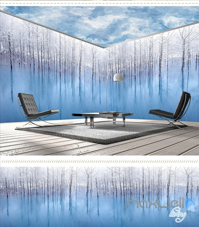 Art woods theme space entire room wallpaper wall mural decal IDCQW-000021