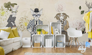 Animal chrysanthemum rose Entire Room wallpaper art wall mural prints IDCQW-000062