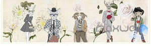 Animal chrysanthemum rose Entire Room wallpaper art wall mural prints IDCQW-000062