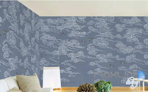 Image of Classic Clouds Birds Abstract Patterns entire room wallpaper wall mural decals Art Prints IDCQW-000075