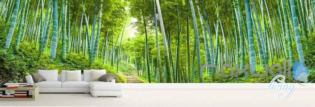 3D Bamboo Forest Entire Room Wallpaper Wall Mural Art Prints IDCQW-000094