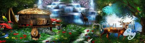 Image of 3D Forest Animals Fantacy World Entire Room Bedroom Wallpaper Wall Mural Art IDCQW-000222