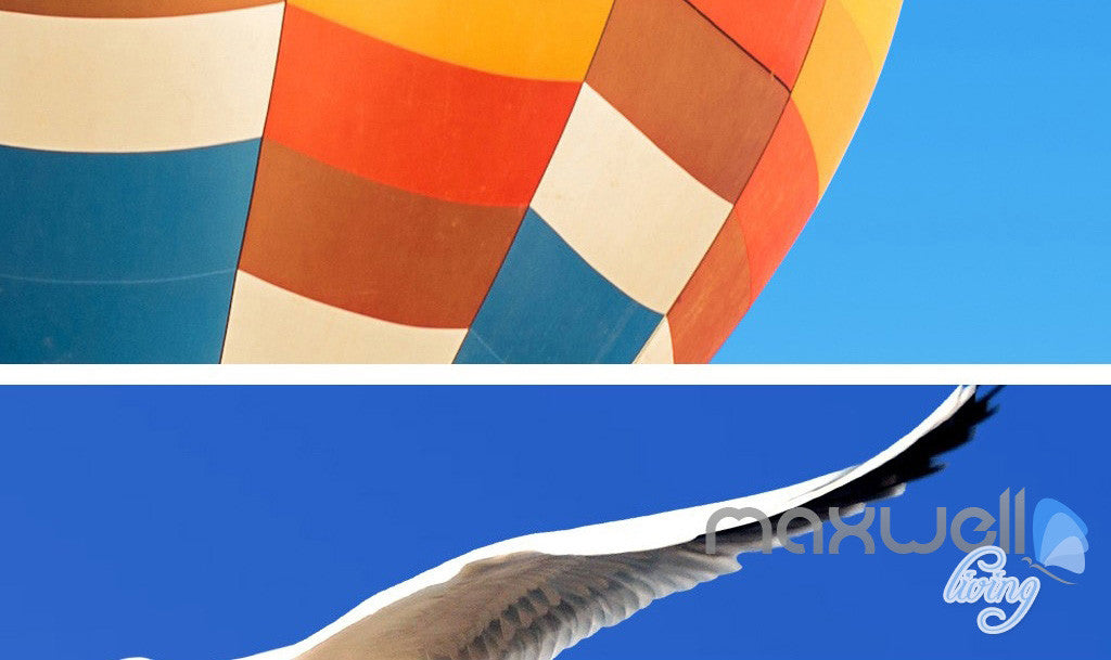 3D Palm Bay Beach Hot Airballoon Entire Living Room Business Wallpapaer Wall Mural  IDCQW-000282