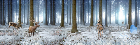 Image of 3D Winter Forest Erk Entire Living Room Bedroom Wallpaper Wall Mural Art Prints IDCQW-000289