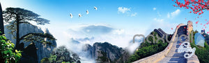 3D Huangshan Mountain Pine The Great Wall Entire Living Room Wallpaper Wall Mural Decal IDCQW-000298