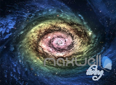 Image of 3D Galaxy Swirl Space Explore Science Entire Living Room Wallpaper Wall Mural Decal Art IDCQW-000304