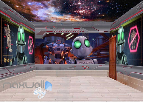 Image of 3D Nubelar Spacecraft Robot Wall Murals Wallpaper Decals Art Print Decor IDCQW-000311