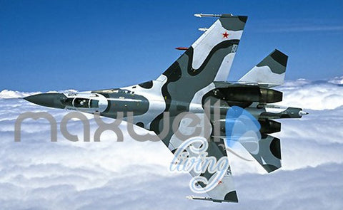Image of 3D Fighter Plane Blue Sky Entire Room Ceiling Wall Murals Wallpaper Decals Art IDCQW-000320