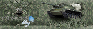 3D Tank Break Wall Air Force Sky Wall Murals Wallpaper Decals Art Prints Decor IDCQW-000322