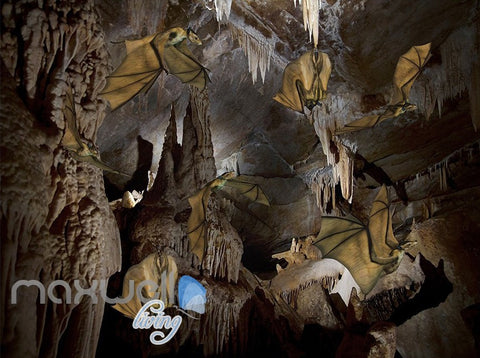 Image of 3D Cave Treasure Bat Wall Murals Wallpaper Wall Paper Decals Art Print Decor IDCQW-000330