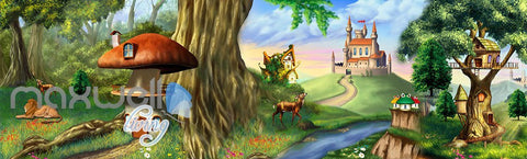 3D Fantacy Treehouse Castle Wall Murals Wallpaper Paper Art Print Decor IDCQW-000373