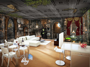 3D Witch Hounted House Wall Murals Wallpaper Paper Art Print Decor IDCQW-000382