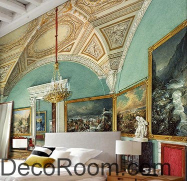 Image of Classic Arch Roof Oil Painting 000008 Wallpaper Wall Decals Wall Art Print Mural Home Decor Gift Office Business