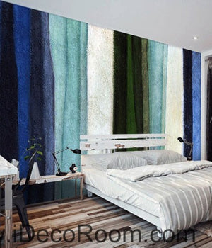 Blue Strip Color Mordern Art 000022 Wallpaper Wall Decals Wall Art Print Mural Home Decor Gift Office Business