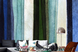 Blue Strip Color Mordern Art 000022 Wallpaper Wall Decals Wall Art Print Mural Home Decor Gift Office Business