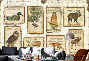 Old stamp IDCWP-000050 Wallpaper Wall Decals Wall Art Print Mural Home Decor Gift