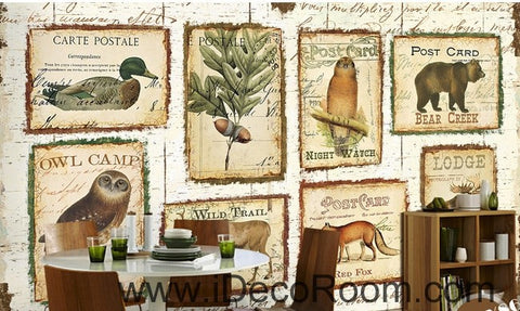 Image of Old stamp IDCWP-000050 Wallpaper Wall Decals Wall Art Print Mural Home Decor Gift