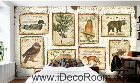 Image of Old stamp IDCWP-000050 Wallpaper Wall Decals Wall Art Print Mural Home Decor Gift