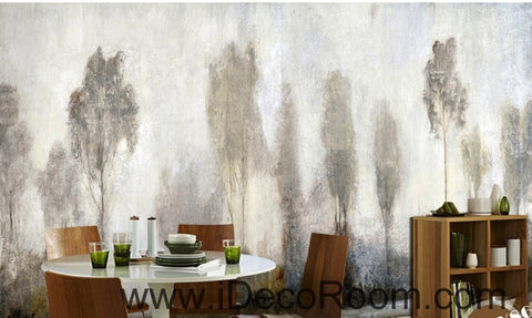 Image of Beautiful dream mystery haze in the abstract pine forest oil painting effect wall art wall decor mural wallpaper wall  IDCWP-000139