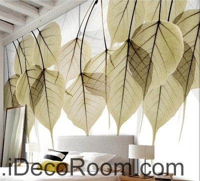 Beautiful dream to do the old retro transparent small round leaves overlapping wall art wall decor mural wallpaper wall  IDCWP-000169