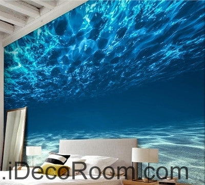 A beautiful dream fresh blue clear sea water wall art wall decor mural wallpaper wall  IDCWP-000193