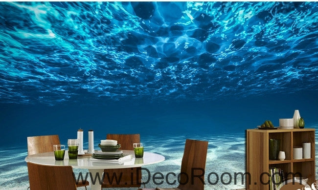 A beautiful dream fresh blue clear sea water wall art wall decor mural wallpaper wall  IDCWP-000193