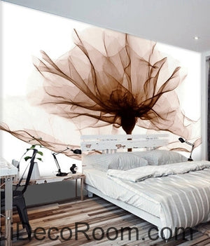 Beautiful dream retro to do the old bloom lily flowers transparent wall art wall decor mural wallpaper wall  IDCWP-000260