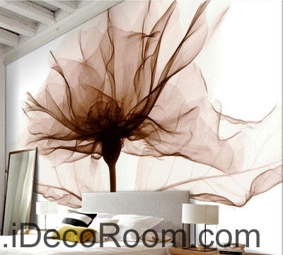 Beautiful dream retro to do the old bloom lily flowers transparent wall art wall decor mural wallpaper wall  IDCWP-000260
