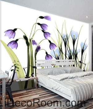 Beautiful dream fresh romantic purple blue tulip orchid transparent flowers IDCWP-000272