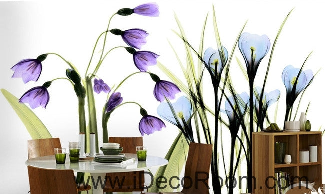 Beautiful dream fresh romantic purple blue tulip orchid transparent flowers IDCWP-000272