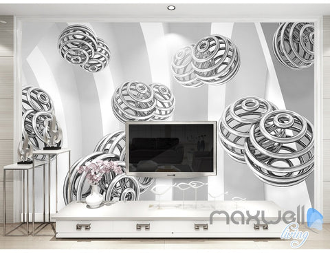Image of 3D Spin Ball 5D Wall Paper Mural Art Print Decals Modern Bedroom Decor IDCWP-3DB-000022
