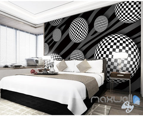 Image of 3D Pattern Sphere 5D Wall Paper Mural Art Print Decals Modern Bedroom Decor IDCWP-3DB-000023