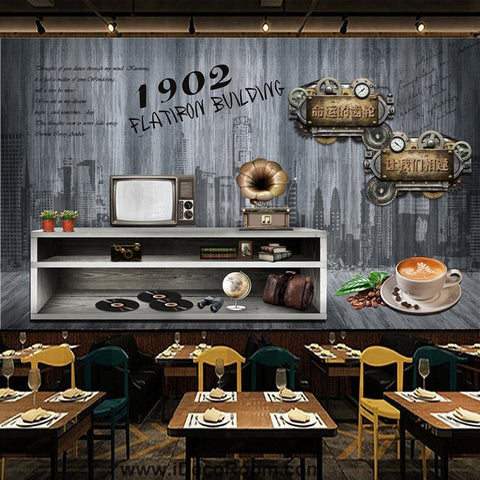 Image of Coffee shop Wallpaper Coffee Club Cafe Wall Murals IDCWP-CF-000007