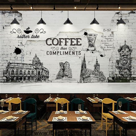 Image of Coffee shop Wallpaper Coffee Club Cafe Wall Murals IDCWP-CF-000009