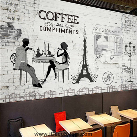 Image of Coffee shop Wallpaper Coffee Club Cafe Wall Murals IDCWP-CF-000018