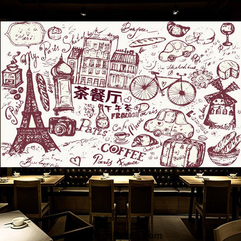 Coffee shop Wallpaper Coffee Club Cafe Wall Murals IDCWP-CF-000019