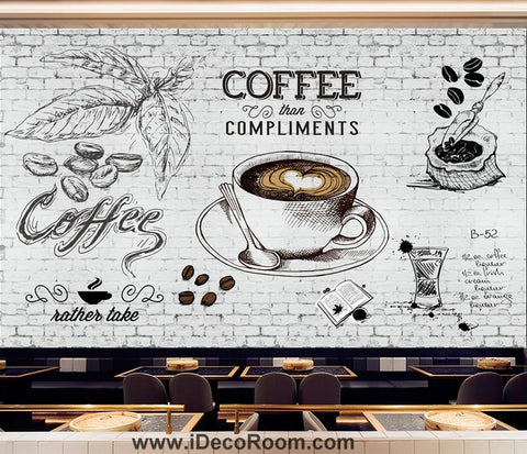 Image of Coffee shop Wallpaper Coffee Club Cafe Wall Murals IDCWP-CF-000020