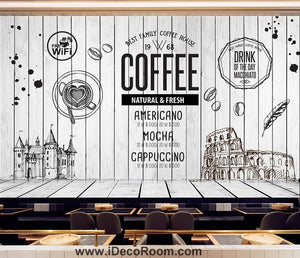 Coffee shop Wallpaper Coffee Club Cafe Wall Murals IDCWP-CF-000024