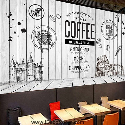 Image of Coffee shop Wallpaper Coffee Club Cafe Wall Murals IDCWP-CF-000024