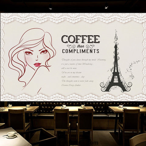 Image of Coffee shop Wallpaper Coffee Club Cafe Wall Murals IDCWP-CF-000028