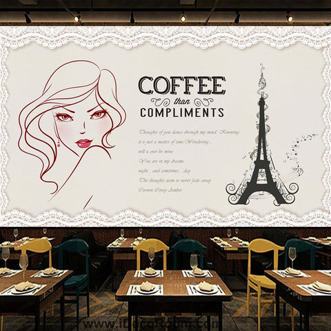 Image of Coffee shop Wallpaper Coffee Club Cafe Wall Murals IDCWP-CF-000028