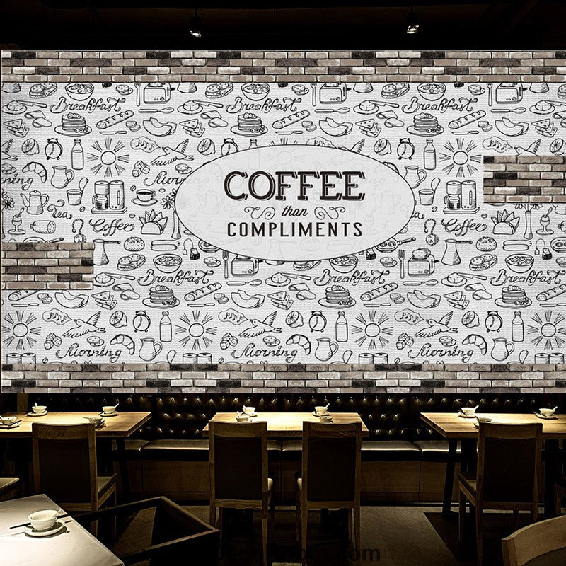 Coffee shop Wallpaper Coffee Club Cafe Wall Murals IDCWP-CF-000031