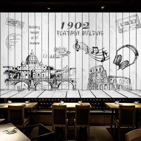 Image of Coffee shop Wallpaper Coffee Club Cafe Wall Murals IDCWP-CF-000033