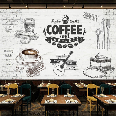 Image of Coffee shop Wallpaper Coffee Club Cafe Wall Murals IDCWP-CF-000034