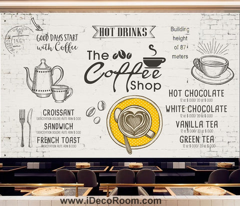 Image of Coffee shop Wallpaper Coffee Club Cafe Wall Murals IDCWP-CF-000039