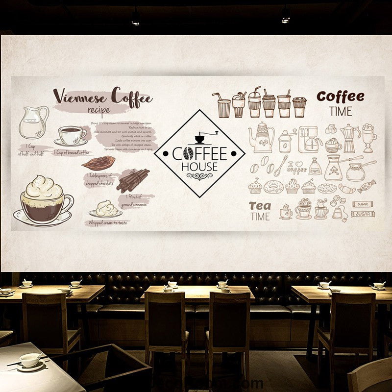 Coffee shop Wallpaper Coffee Club Cafe Wall Murals IDCWP-CF-000046