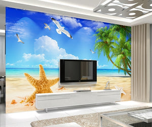 3D Beach Beach Landscape Wallpaper IDCWP-DZ-000041